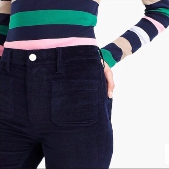 NWOT J.Crew Billie Demi Boot Crop in Velvet Black 25 - Picture 2 of 9